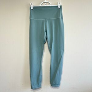 Lululemon Light Green Wunder Train Crop Leggings 4 Women